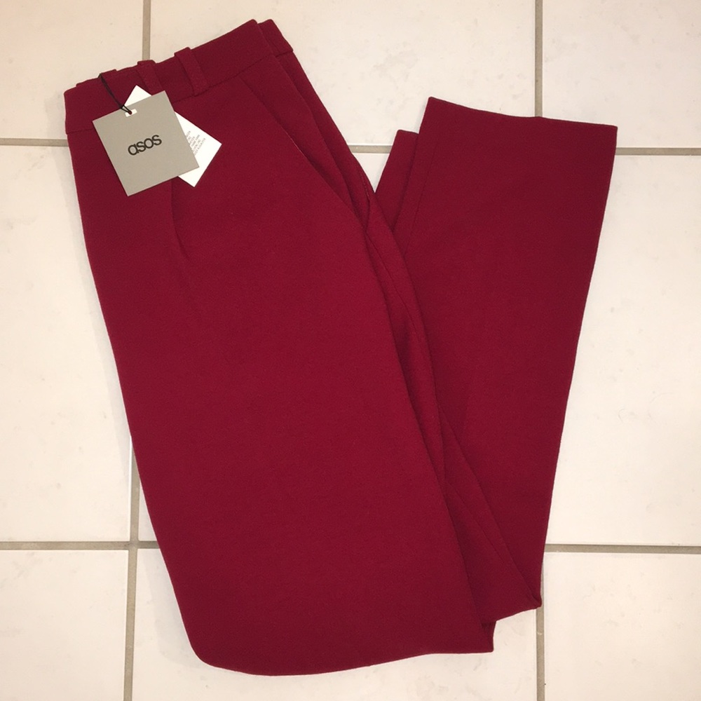 ASOS Red Trouser Pants